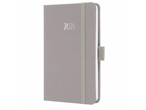 Weekagenda Feel A6 2026 (NL/FR/EN/DU) Pearl Grey Hardcover