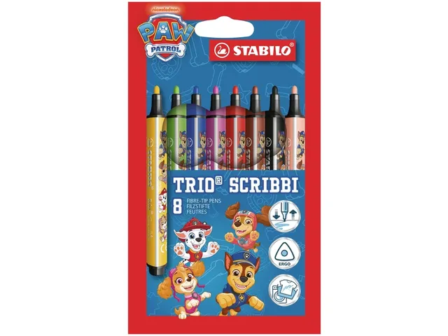 Viltstift STABILO Trio Scribbi PAW Patrol 8 stuks