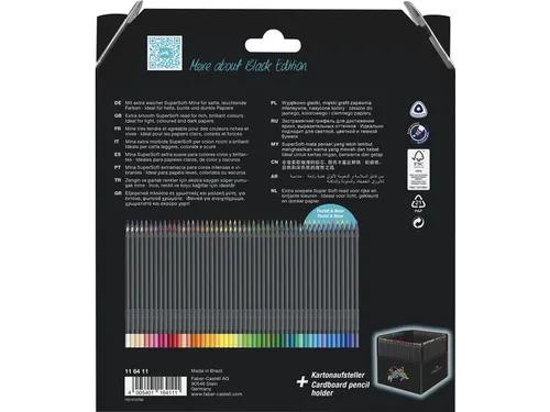 Kleurpotlood Faber-Castell Black Edition 100 stuks in karton etui