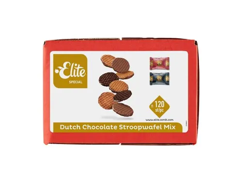 Koekjes Elite Special Dutch chocolate stroopwafelmix 120 stuks