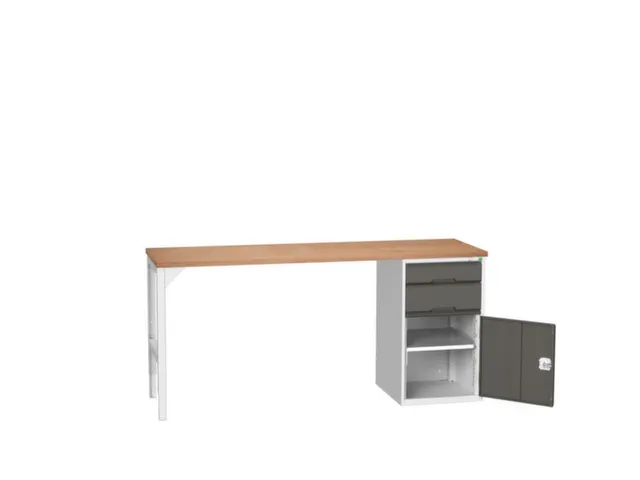 werkbank,HxBxD 930x2000x600mm,multiplexblad,2voeten/1container