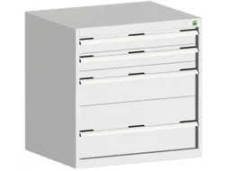 ladekast HxBxD 800x800x750mm 4laden romp RAL7035 front RAL7035