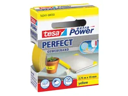 Plakband Tesa textiel 19mmx2.75m geel
