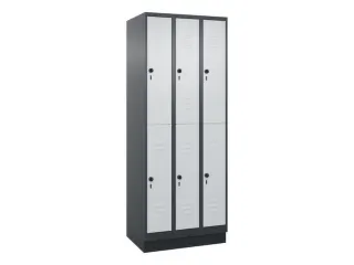 dubbeldekse locker,HxBxD 1950x750x500mm,3x2vak.,vak B 250mm - 1