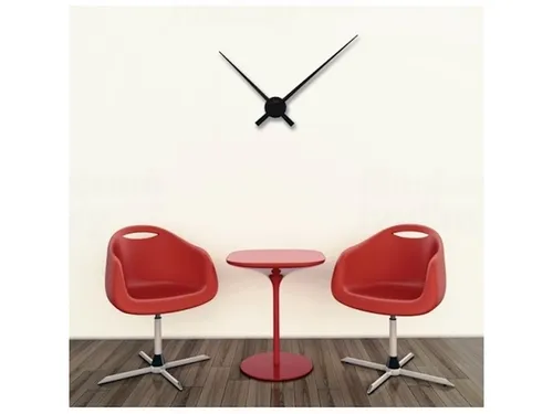 Wandklok NeXtime dia. 70cm zwart 'Hands'