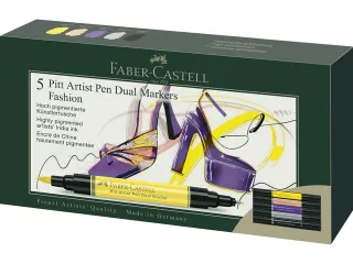 Tekenstift Faber-Castell Pitt Artist duo marker Fashion etui 5stuks kl - 2
