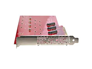 Quad M.2 PCI Express SSD Adapter Kaart voor NVMe/Ahci Ssd - 3