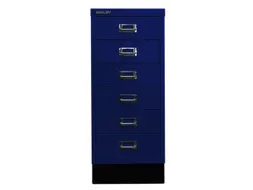 kantoor-ladekast HxBxD 670x279x380mm 6 laden romp oxfordblauw staal