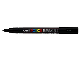 Verfstift Posca PC3M Fijne punt 0,9-1,3mm Zwart - 2
