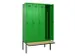locker met bank,voor scheiding van kleding,HxBxD 2120x1200x815mm,4vak