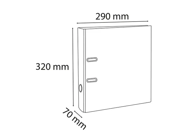 Classeur à levier PVC A4 dos de 70mm. - Vert