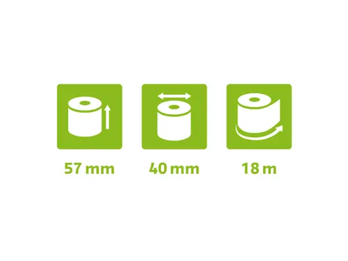 Papierrol zonder fenol voor bankkaartterminals 57x40mm