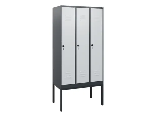 locker,HxBxD 1950x900x500mm,3vak,vak B 300mm,draaigrendel