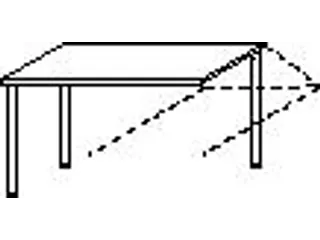 koppelelement voor bureau,HxBxD 680-800x1600x800mm,blad wit,hoekig - 3