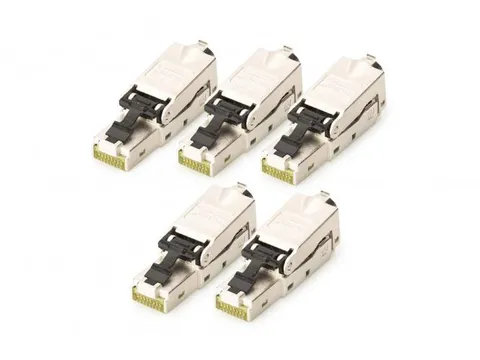CAT 6A veldaansluitstekker STP-stofkap TIA 568-A,B,Profinet 5 stuks