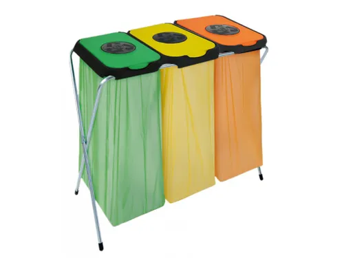 Afvalzakhouder EKOthinks 390 Liter groen geel oranje