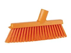 Vikan Hygiene medium veger Oranje stofblik lange steel 250mm