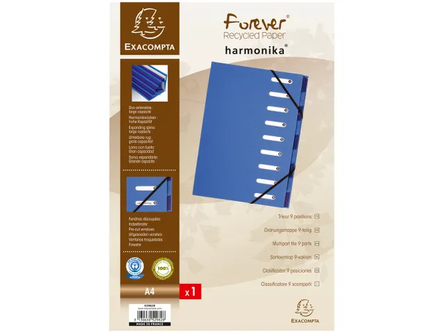 Sorteermap FOREVER 9 vak lichtblauw