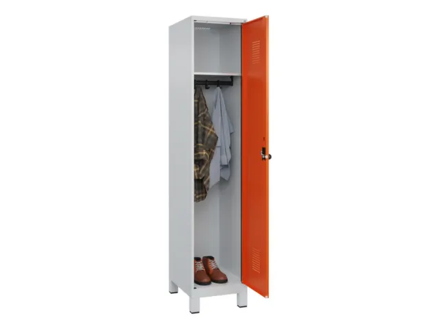 locker,HxBxD 1950x400x500mm,1vak,vak B 400mm,draaigrendel,voeten