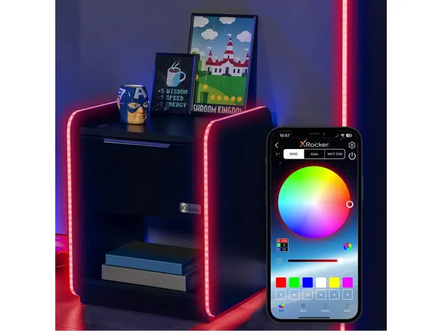 X Rocker Elektra Gaming Nachtkastje zwart 2023267 MDF 60kg