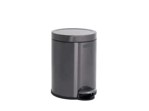 Ronde Step-On Pedaalemmer 6 liter Metallic grafiet
