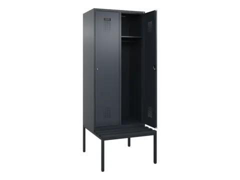 locker met bank,HxBxD 2120x800x815mm,2vak,vak B 400mm,cilinderslot