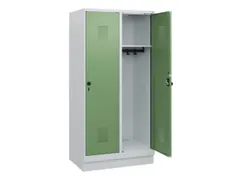schoollocker,HxBxD 1630x800x500mm,2vak,vak B 400mm,draaigrendel,sokkel