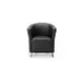 Fauteuil Echt Leer Zwart hxbxd 455x590x505mm