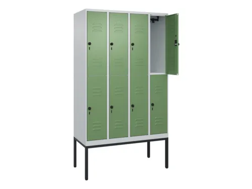 dubbeldekse locker,HxBxD 2120x1200x500mm,4x2vak.,vak B 300mm