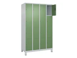 lockerkast,HxBxD 1950x1200x500mm,4x4vakken,vak B 300mm,cil.-slot
