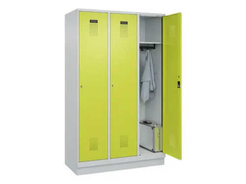 locker,HxBxD 1950x1200x500mm,3vak,vak B 400mm,cil.-slot,sokkel