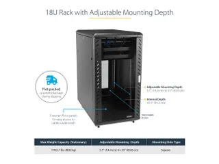 18U Enterprise Serverkast 19 Inch Vergrendelbaar Rack - 2