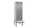 locker met bank,voor scheiding van kleding,HxBxD 2120x600x815mm,2vak