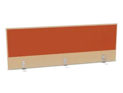 opzetpaneel,v. bureau,aanbouw achter,B 1600mm,NE-esdoorn,BN3012-oranje