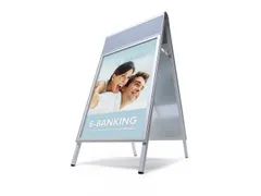 Stoepbord A1 Design Compasso met Logo Paneel weerbestendig