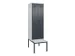 armoire vestiaire avec banc noir et blanc,HxlxP 2120x600x815mm
