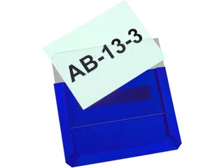 zichtpaneel,DIN A6,liggend,blauw,achterzijde magnetisch - 1