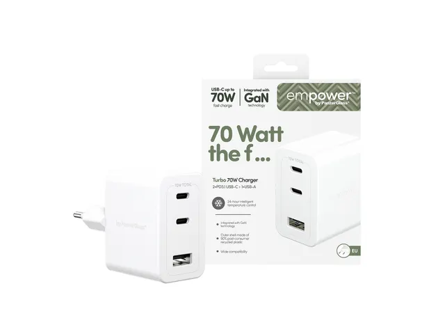PanzerGlass empower by Turbo 70W Multiple Charger incl. 2 x USB-