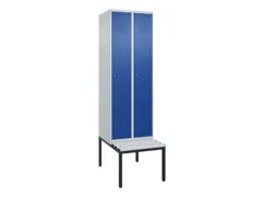locker met bank,HxBxD 2120x600x815mm,2vak,vak B 300mm,cil.-slot