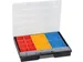Bak voor kleine onderdelen,HxBxD 55x370x295mm,16bakken,PP,koffer zwart