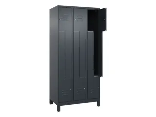 Z-garderobekast,HxBxD 1950x900x500mm,vak B 150/300mm,cil.-slot,voeten - 2