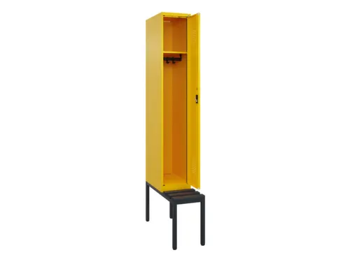 locker met bank,HxBxD 2120x300x815mm,1vak,vak B 300mm,cilinderslot