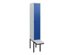 locker met bank,HxBxD 1950x300x815mm,1vak,vak B 300mm,draaigrendel