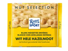 Chocolade Ritter Sport wit-hele hazelnoot 100gr