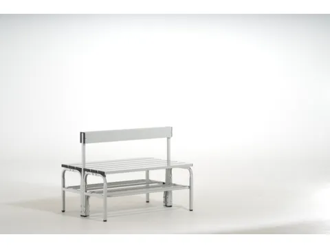 dubbele zitbank,HxLxD 770x1015x725mm,alu. lijsten,frame staal RAL7035