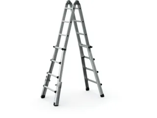 multifunctionele telescoopladder,4x4,sporten,balk L 4,17m,natuur - 1