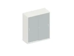 Schuifdeurkast 1150x1000x430mm Romp Wit Decor Front Lichtgrijs