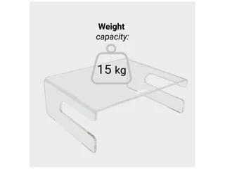 Monitorstandaard Transparant Acryl 120mm - 11
