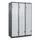 Z-garderobekast,HxBxD 1850x1200x500mm,vak B 200/400mm,draaigrendel
