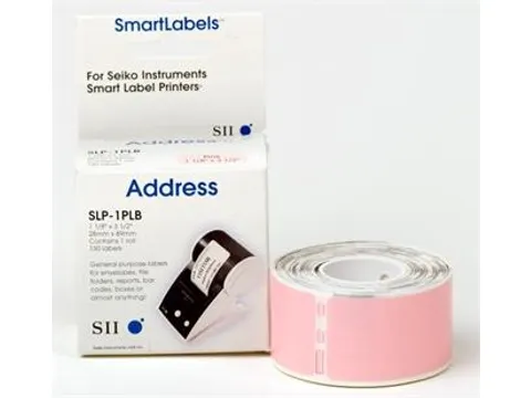 Seiko SLP-1PLB adresetiketten roze 28x89mm